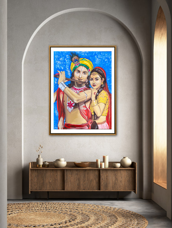 Divine Radha Krishna Painting: Sacred Art for Sale