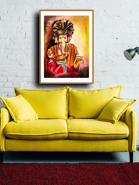 Ganesha Art Print for Divine Inspiration | Sacred Serenity